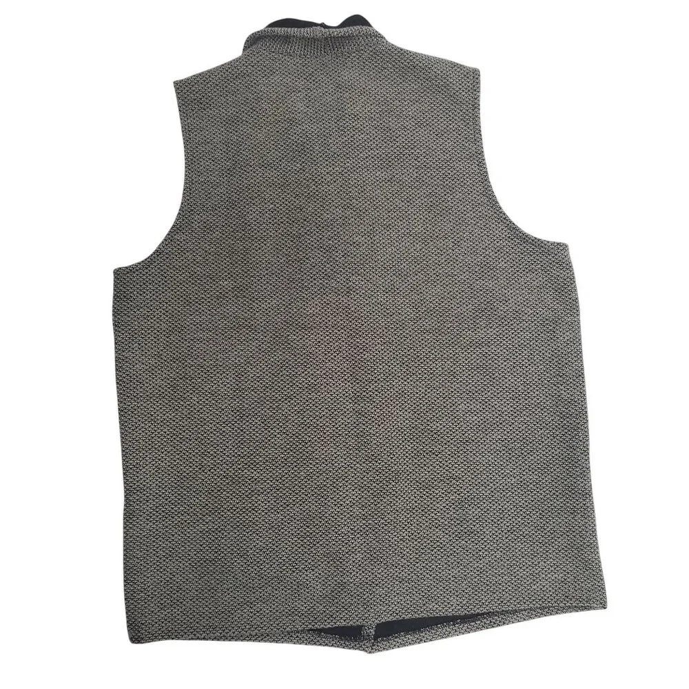 Banana Republic Women's Faux Tweed Open Front With Pockets Vest Gray Size Medium - Picture 4 of 10